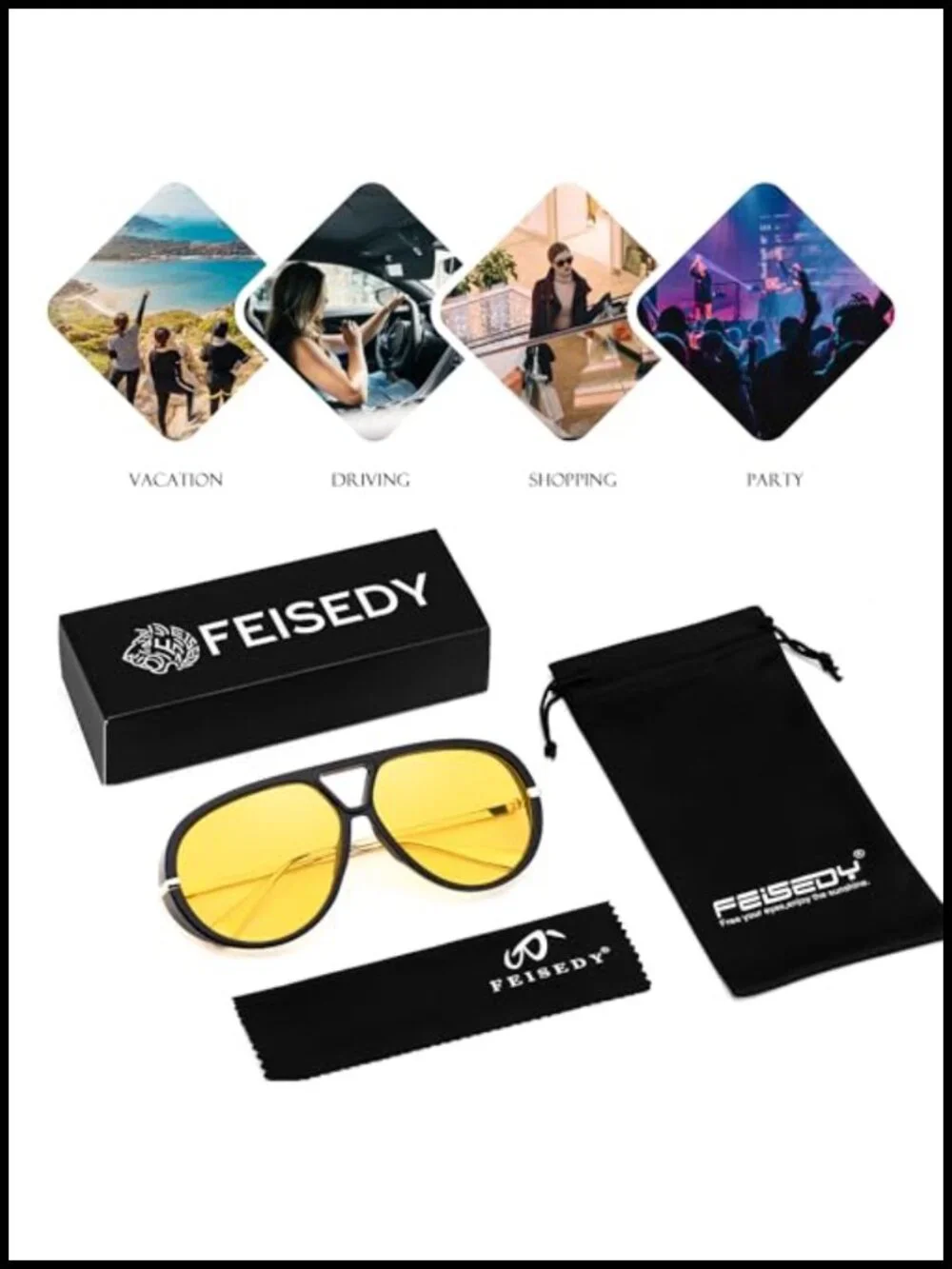 Oversized Aviator Sunglasses with UV400 Protection Shield